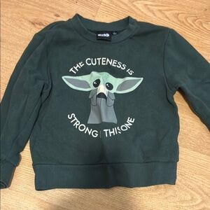 Star Wars Green Crewneck Sweatshirt with Graphic Design